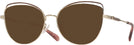 Cat Eye,Oversized Shiny Light Gold/nutmeg Coach 7162 Progressive Reading Sunglasses View #1