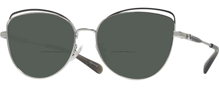  Shiny Silver/black Coach 7162 Bifocal Reading Sunglasses View #1