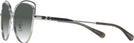 Cat Eye,Oversized Shiny Silver/black Coach 7162 w/ Gradient Bifocal Reading Sunglasses View #3