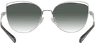 Cat Eye,Oversized Shiny Silver/black Coach 7162 w/ Gradient Bifocal Reading Sunglasses View #4