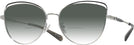 Cat Eye,Oversized Shiny Silver/black Coach 7162 w/ Gradient Bifocal Reading Sunglasses View #1