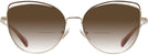Cat Eye,Oversized Shiny Light Gold/nutmeg Coach 7162 w/ Gradient Bifocal Reading Sunglasses View #2