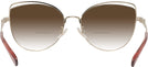 Cat Eye,Oversized Shiny Light Gold/nutmeg Coach 7162 w/ Gradient Bifocal Reading Sunglasses View #4