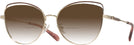 Cat Eye,Oversized Shiny Light Gold/nutmeg Coach 7162 w/ Gradient Bifocal Reading Sunglasses View #1