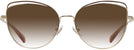 Cat Eye,Oversized Shiny Light Gold/nutmeg Coach 7162 w/ Gradient Progressive Reading Sunglasses View #2