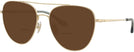 Aviator Shiny Light Gold Coach 7182 Bifocal Reading Sunglasses View #1