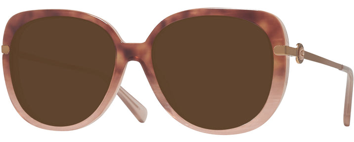 Oversized Peach Tortoise Coach 8320 Progressive Reading Sunglasses View #1