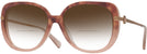 Oversized Peach Tortoise Coach 8320 w/ Gradient Bifocal Reading Sunglasses View #1