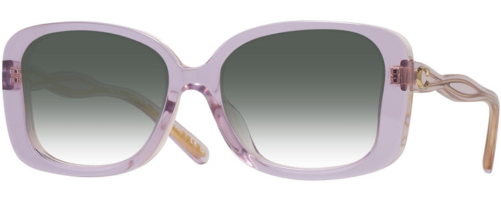 Oversized Transparent Lilac Coach 8334U w/ Gradient Progressive Reading Sunglasses View #1
