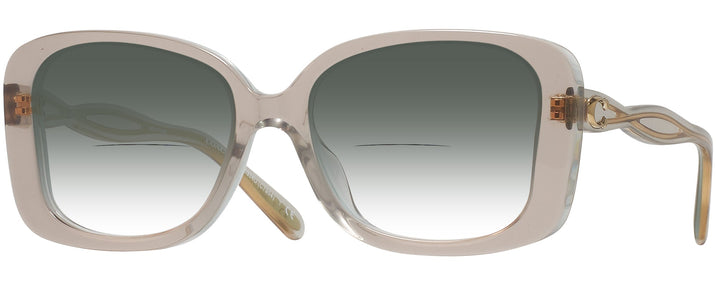 Oversized Transparent Grey Coach 8334U w/ Gradient Bifocal Reading Sunglasses View #1