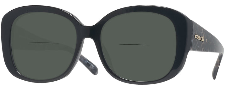 Butterfly Black Coach 8363U Bifocal Reading Sunglasses View #1