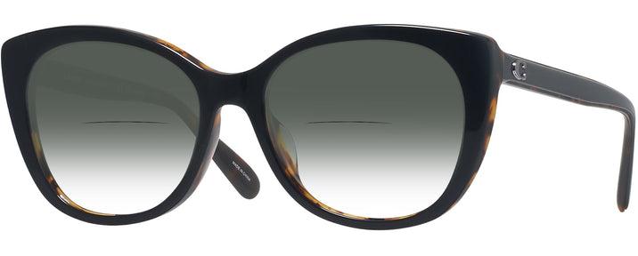 Cat Eye Black/dark Tortoise Coach 8365U w/ Gradient Bifocal Reading Sunglasses View #1