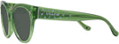 Round Transparent Key Lime Coach 8393U Progressive Reading Sunglasses View #3