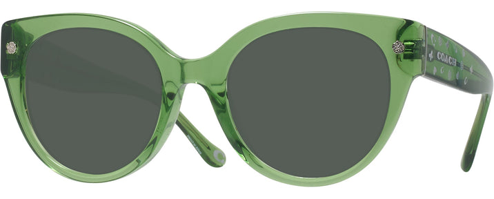  Transparent Key Lime Coach 8393U Progressive Reading Sunglasses View #1