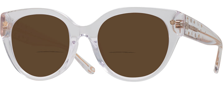 Round Transparent Clear Coach 8393U Bifocal Reading Sunglasses View #1