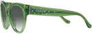 Round Transparent Key Lime Coach 8393U w/ Gradient Bifocal Reading Sunglasses View #3