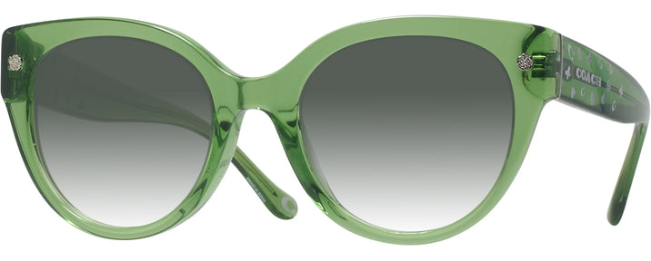 Transparent Key Lime Coach 8393U w/ Gradient Progressive Reading Sunglasses View #1