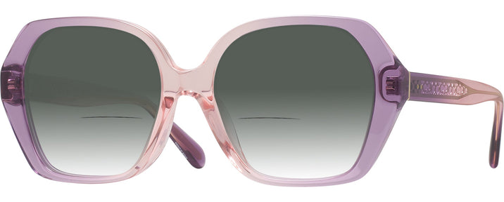 Square Amethyst/pink Gradient Coach 8404U w/ Gradient Bifocal Reading Sunglasses View #1