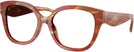 Square,Oversized Striated Chestnut Coach 8438U Single Vision Full Frame View #1
