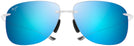 Rectangle Matte Crystal/Blue Hawaii Lens Maui Jim Hikina 445 View #2