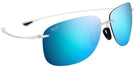 Rectangle Matte Crystal/Blue Hawaii Lens Maui Jim Hikina 445 View #1