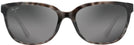 Cat Eye Grey Tortoise Stripe/Grey Lens Maui Jim Honi 758 View #2