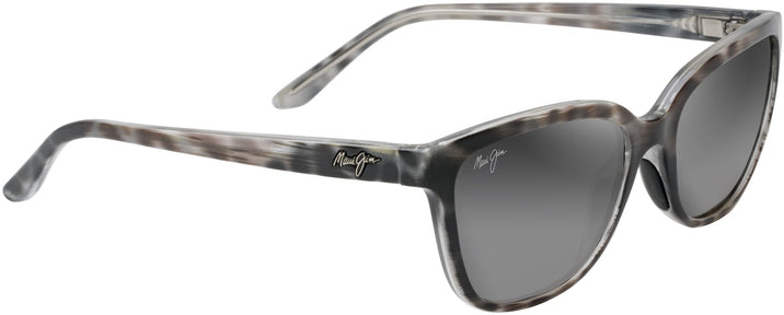 Cat Eye Grey Tortoise Stripe/Grey Lens Maui Jim Honi 758 View #1