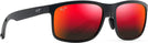 Rectangle Matte Black/hawaii Lava Lens Maui Jim Huelo 449 Bifocal Reading View #1