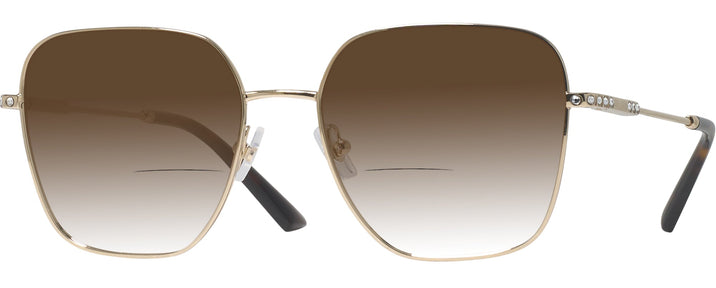 Oversized,Square Pale Gold Jimmy Choo 2001B w/ Gradient Bifocal Reading Sunglasses View #1