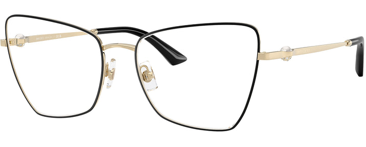 Butterfly Pale Gold/black Jimmy Choo 2010HB Single Vision Full Frame View #1