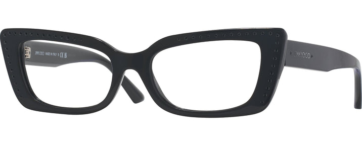 Cat Eye Black/jet Crystal Jimmy Choo 3018B Single Vision Full Frame View #1