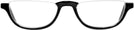 Oval Black Acute Pair Single Vision Half Frame View #2
