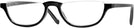 Oval Black Acute Pair Single Vision Half Frame View #1