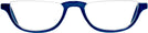 Oval Dark Blue Acute Pair Single Vision Half Frame View #2