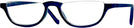 Oval Dark Blue Acute Pair Single Vision Half Frame View #1
