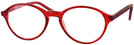 Round Red Calvin Single Vision Full Frame View #1