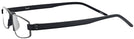 Rectangle Black/Steele Grey Fast Company Single Vision Half Frame View #3