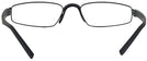 Rectangle Black/Steele Grey Fast Company Single Vision Half Frame View #4