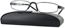 Rectangle Black/Steele Grey Fast Company Single Vision Half Frame View #1
