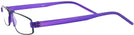 Rectangle Blue / Violet Fast Company Single Vision Half Frame View #3