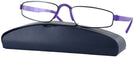 Rectangle Blue / Violet Fast Company Single Vision Half Frame View #1