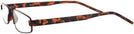 Rectangle Matte Tortoise/Brown Fast Company Single Vision Half Frame View #3