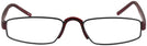 Rectangle Matte Wine / Black Fast Company Single Vision Half Frame View #2