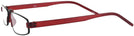 Rectangle Matte Wine / Black Fast Company Single Vision Half Frame View #3