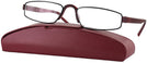 Rectangle Matte Wine / Black Fast Company Single Vision Half Frame View #1