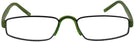 Rectangle Moss/Black Fast Company Single Vision Half Frame View #2