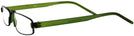 Rectangle Moss/Black Fast Company Single Vision Half Frame View #3