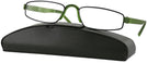 Rectangle Moss/Black Fast Company Single Vision Half Frame View #1