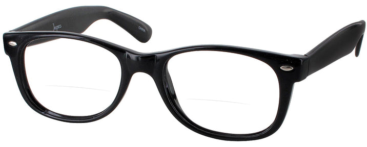 Wayfarer Shiny Black Rat Pack Bifocal View #1