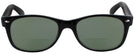 Wayfarer Shiny Black Rat Pack Bifocal Reading Sunglasses View #2